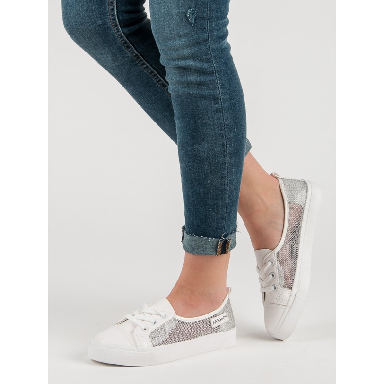 MCKEYLOR Sneakers in rete bianca 1