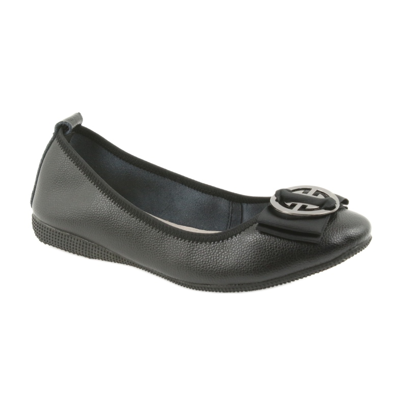 Ballerine da donna in pelle con fiocco Filippo 633 nero 1