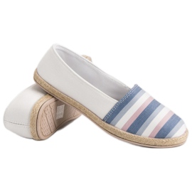 Sweet Shoes Slip a righe bianco blu multicolore 1