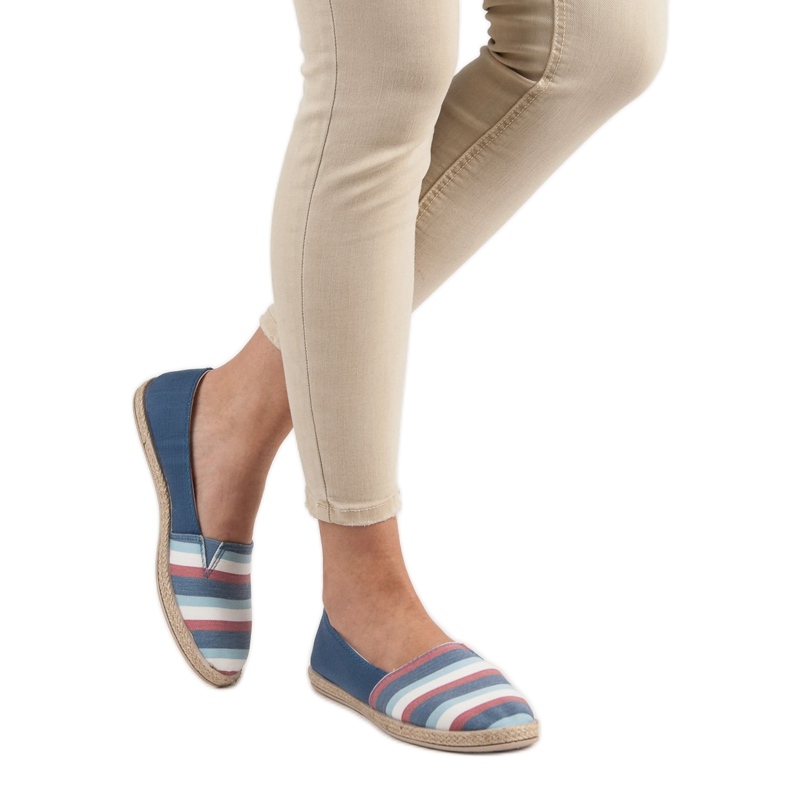 Sweet Shoes Slip a righe blu 2