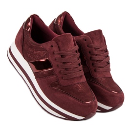 Bestelle Sneakers bordeaux alla moda multicolore rosso 1