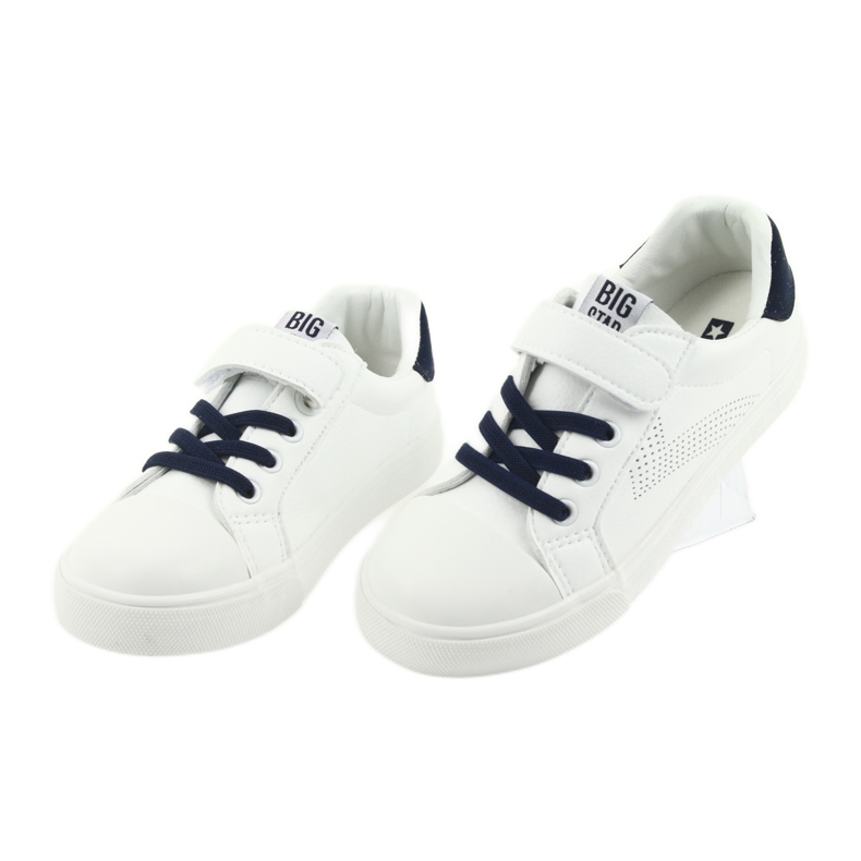 Sneakers con velcro Big Star 374107 bianca blu navy 3