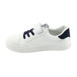 Sneakers con velcro Big Star 374107 bianca blu navy 2