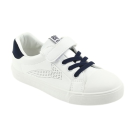 Sneakers con velcro Big Star 374107 bianca blu navy 1