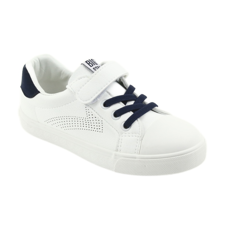 Sneakers con velcro Big Star 374107 bianca blu navy 1
