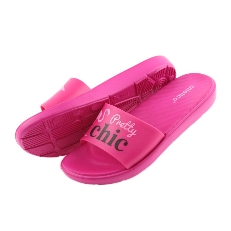 Pantofole da donna Flamingos Atletico nero rosa 5