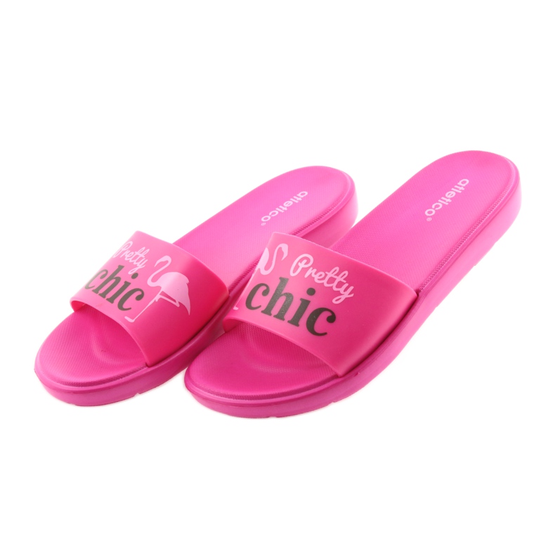 Pantofole da donna Flamingos Atletico nero rosa 4