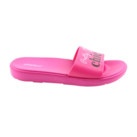 Pantofole da donna Flamingos Atletico nero rosa 1
