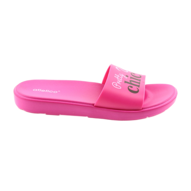 Pantofole da donna Flamingos Atletico nero rosa 1