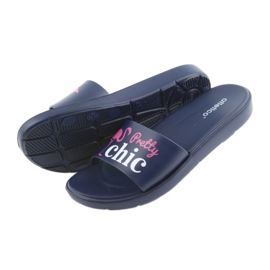 Pantofole da donna Flamingos Atletico bianco rosa blu navy 5