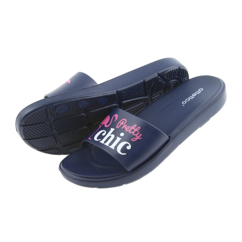 Pantofole da donna Flamingos Atletico bianco rosa blu navy 5