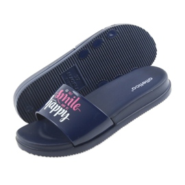 Pantofole blu navy da donna Happy Atletico bianco rosa 5