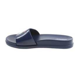 Pantofole blu navy da donna Happy Atletico bianco rosa 2