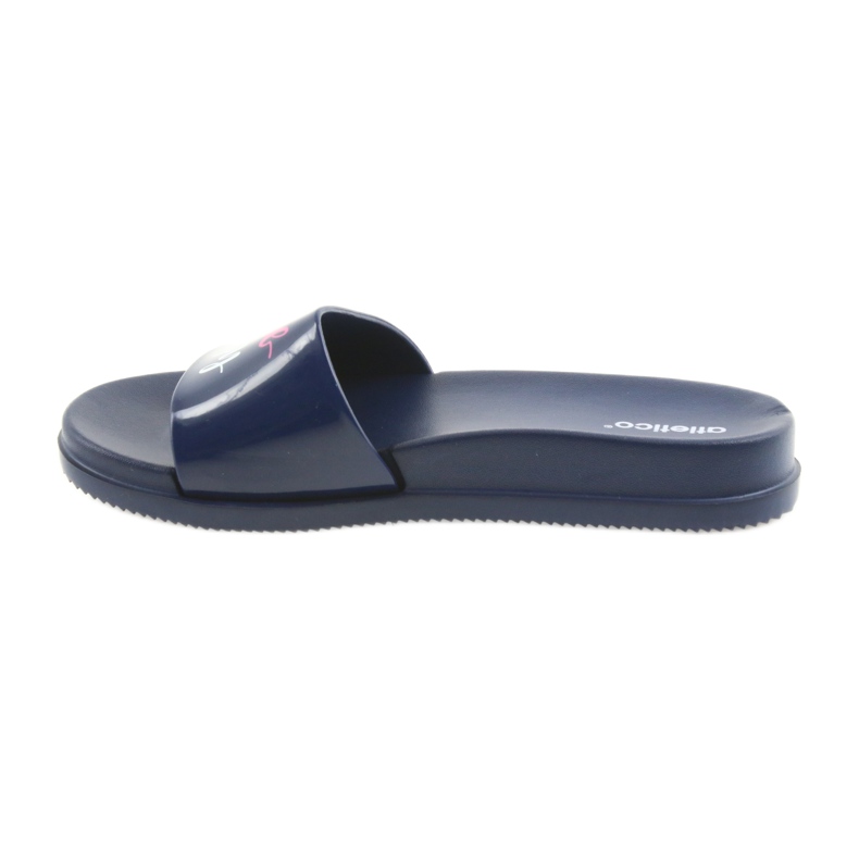 Pantofole blu navy da donna Happy Atletico bianco rosa 2
