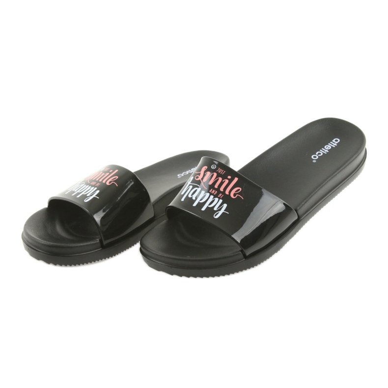 Ciabatte nere da donna Happy Atletico nero 4