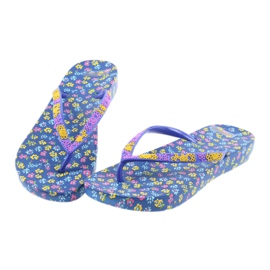 Atletico Infradito da donna con fiori viola blu giallo rosa 3
