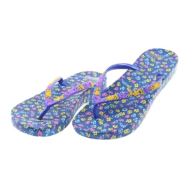 Atletico Infradito da donna con fiori viola blu giallo rosa 2