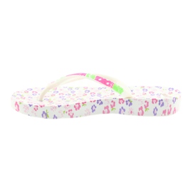 Atletico Infradito da donna con fiori bianco viola verde rosa 2