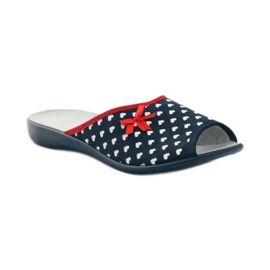 Befado scarpe da donna pu 254D063 bianca blu navy 1