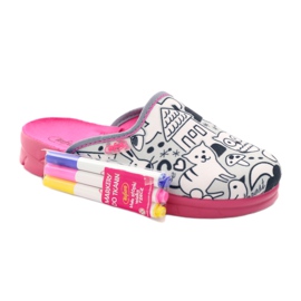 Befado scarpe per bambini disegno da colorare 708X003 rosa bianco 2