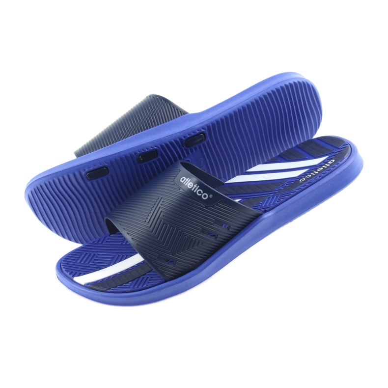 Ciabatte da piscina da uomo blu navy Atletico bianca 4