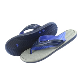 Atletico infradito blu navy da uomo grigio 3
