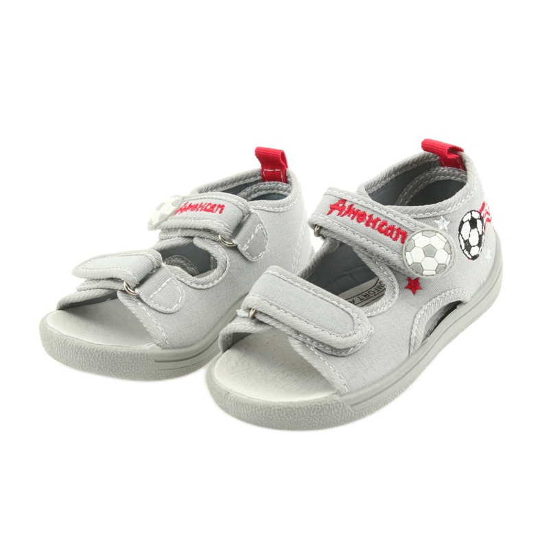 American Club Scarpe per bambini pantofole sandali da bambino americano 35/19 palla nero rosso grigio 4