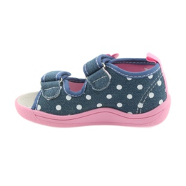 American Club Scarpe per bambini ciabatte sandali jeans Gattino americano 39/19 bianco blu rosa 2