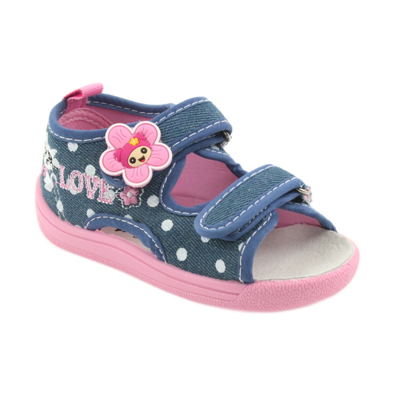 American Club Scarpe per bambini ciabatte sandali jeans Gattino americano 39/19 bianco blu rosa 1