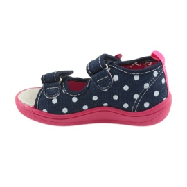 American Club Scarpe per bambini, pantofole americane, soletta in pelle bianco rosa blu navy 2