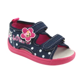 American Club Scarpe per bambini, pantofole americane, soletta in pelle bianco rosa blu navy 1