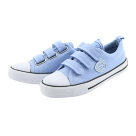 Sneakers American Club blu LH49 velcro bianca 3
