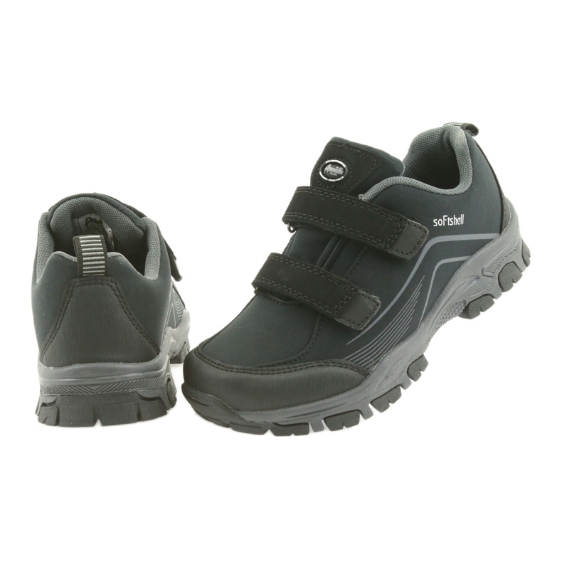 Scarpe sportive per bambini softshell ADi American Club nero grigio 6