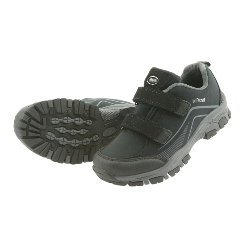 Scarpe sportive per bambini softshell ADi American Club nero grigio 5