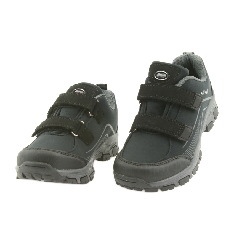 Scarpe sportive per bambini softshell ADi American Club nero grigio 4