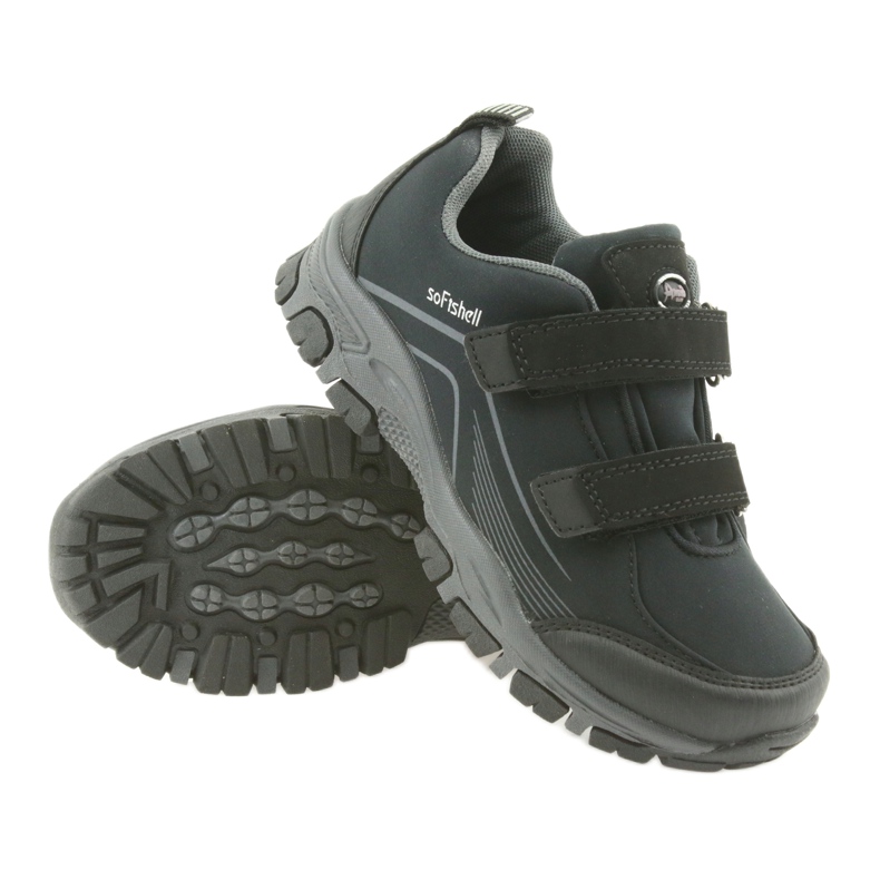 Scarpe sportive per bambini softshell ADi American Club nero grigio 3