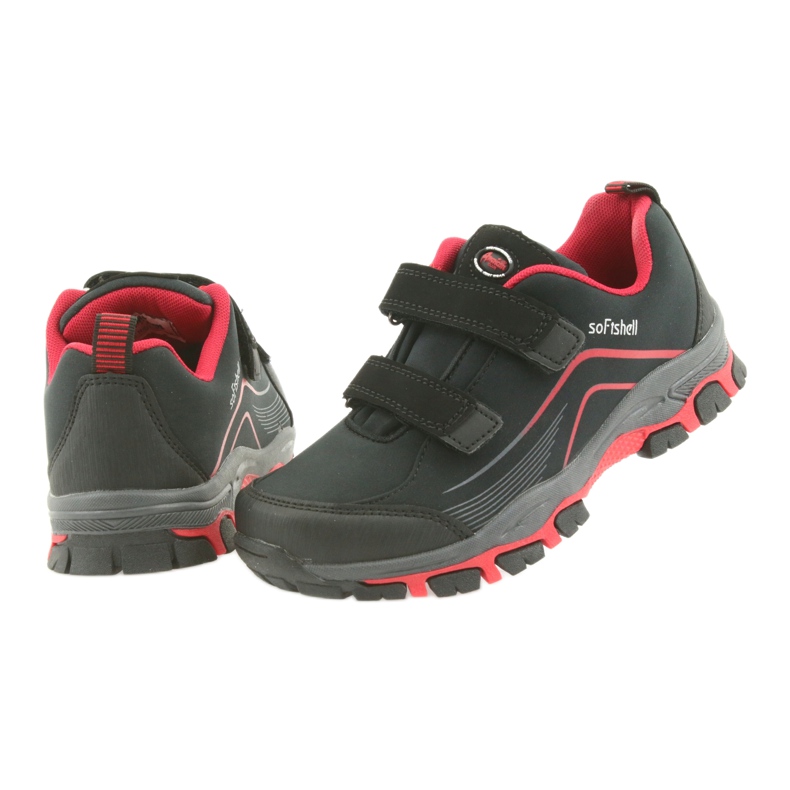 Scarpe sportive per bambini softshell ADI American Club WT09/19 nero rosso 4