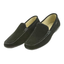Mocassini scarpe da uomo in pelle American Club 01/2019 nero 3
