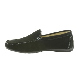 Mocassini scarpe da uomo in pelle American Club 01/2019 nero 2