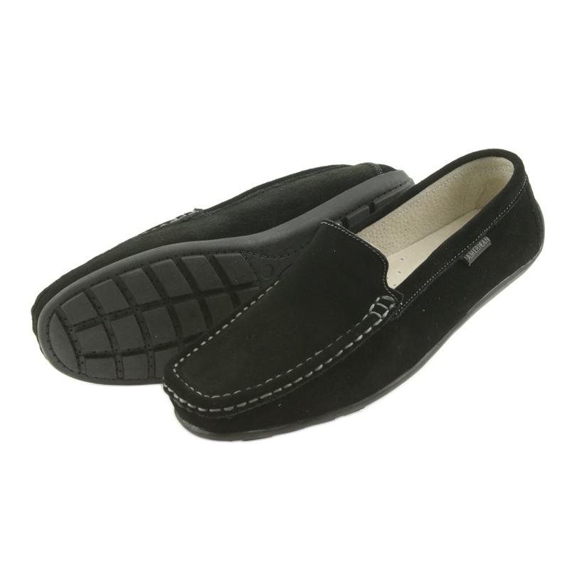 Mocassini Scarpe da donna in pelle American Club JK03 nero 4
