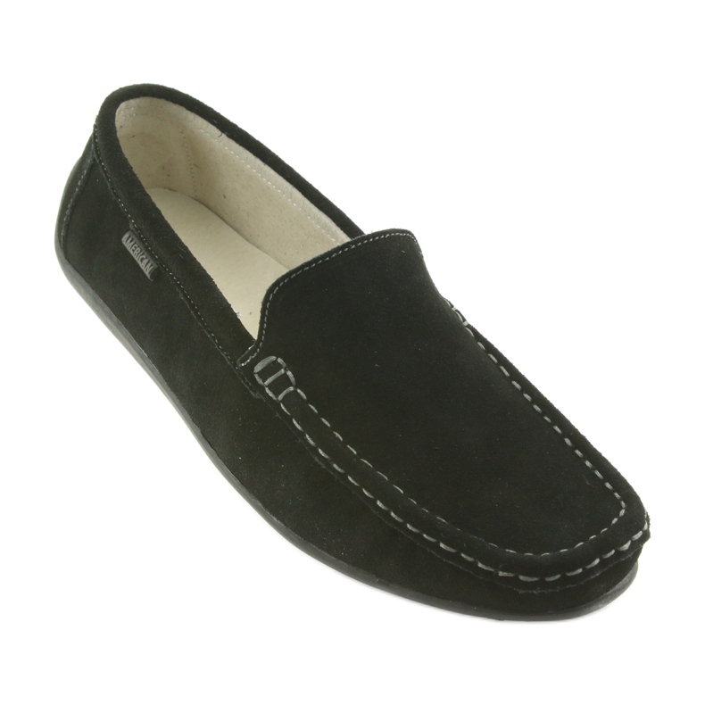 Mocassini Scarpe da donna in pelle American Club JK03 nero 1