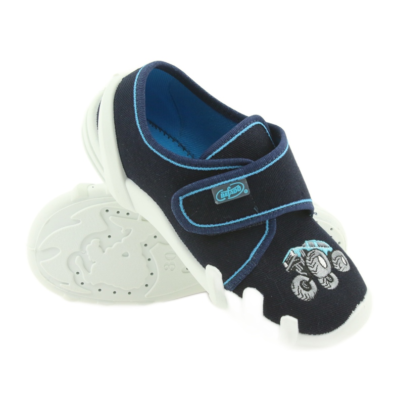 Pantofole Befado scarpe per bambini con velcro 273X105 blu blu navy 2
