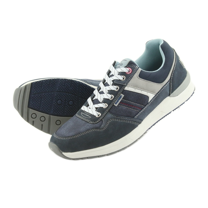 American Club Scarpe sportive in denim da uomo ADI American RH17 grigio blu navy 4