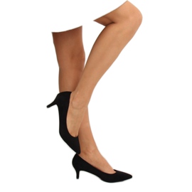 Décolleté tacco basso nero 123-2 Nero 1