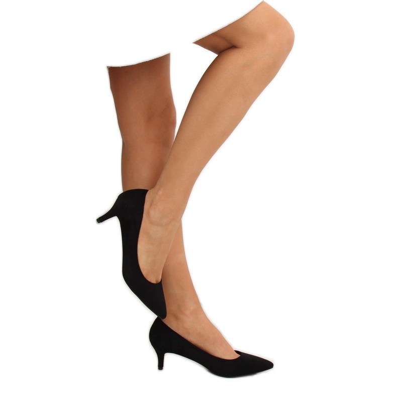 Décolleté tacco basso nero 123-2 Nero 1
