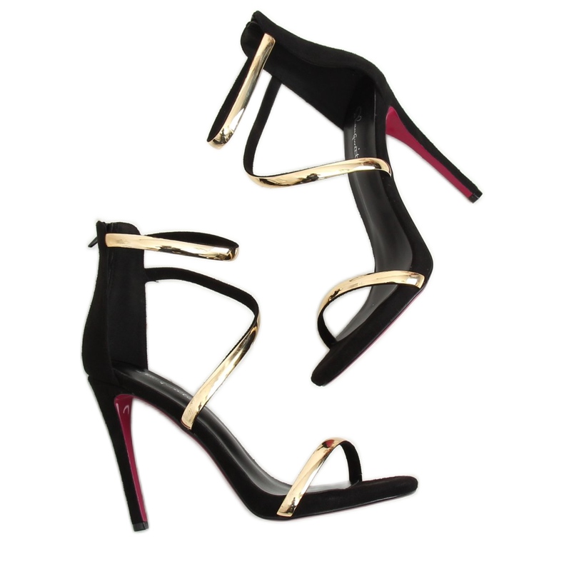 Sandali neri su tacco alto 988-58 Black nero 1