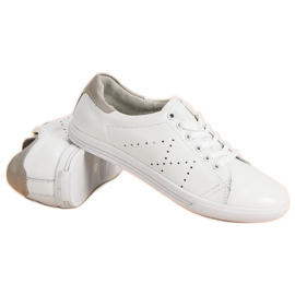 VINCEZA Sneakers Basse in Pelle bianca 1
