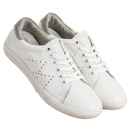 VINCEZA Sneakers Basse in Pelle bianca 2