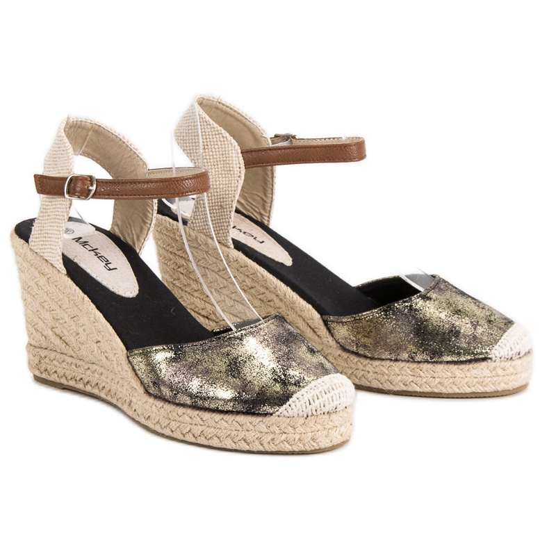 McKey Espadrillas con zeppa giallo multicolore 1