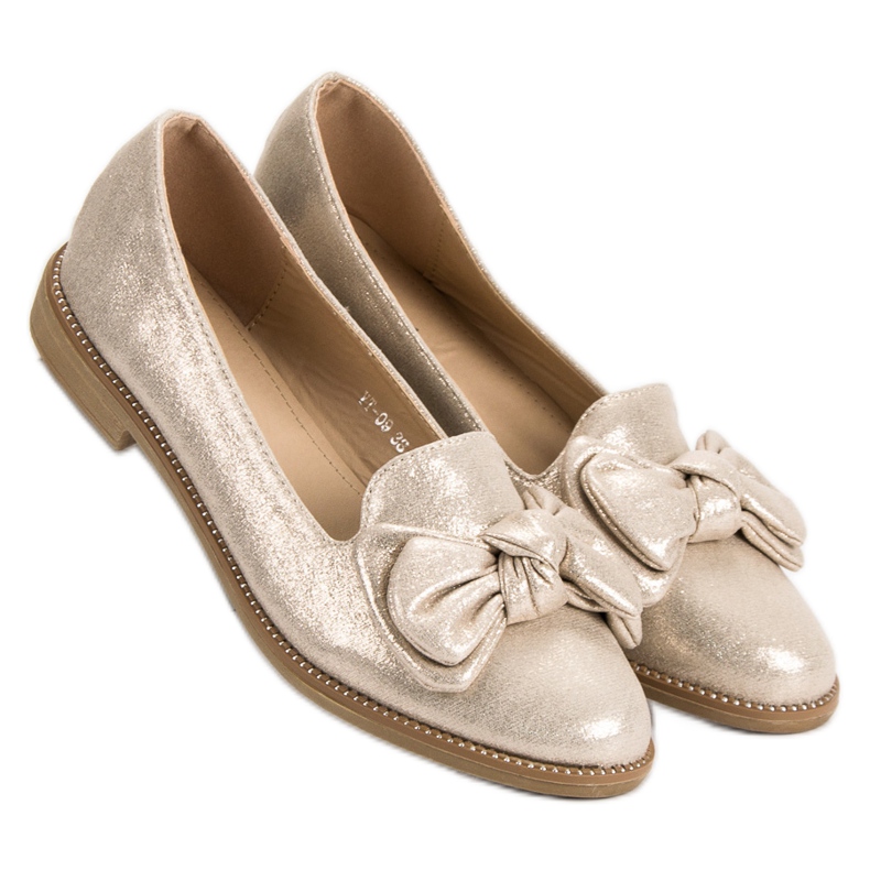 Forever Folie Ballerina Dorata Con Fiocco d'oro 1